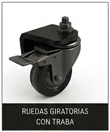 Ruedas giratorias con traba del rack FORZA
